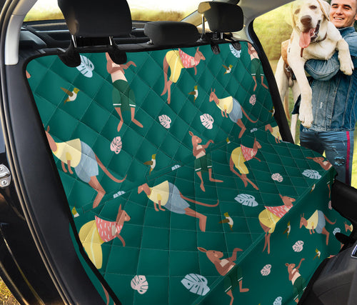 Kangaroo Leaves Pattern Dog Car Seat Covers