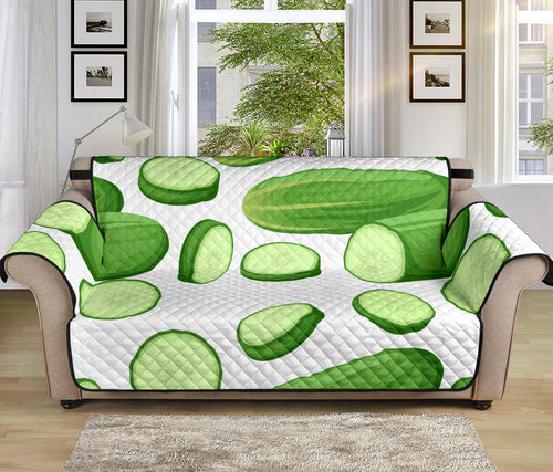 cucumber whole slices pattern Sofa Cover Protector