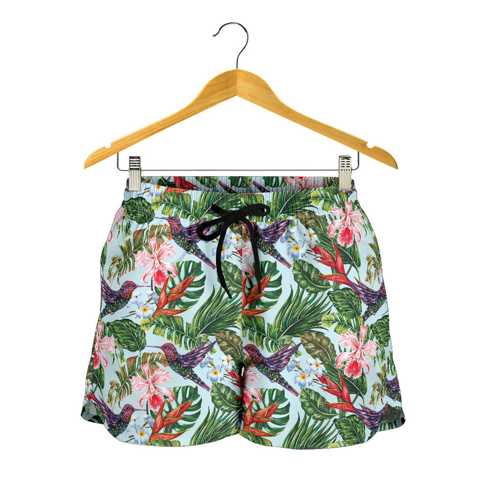 Hummingbird Pattern Print Design 05 Women Shorts