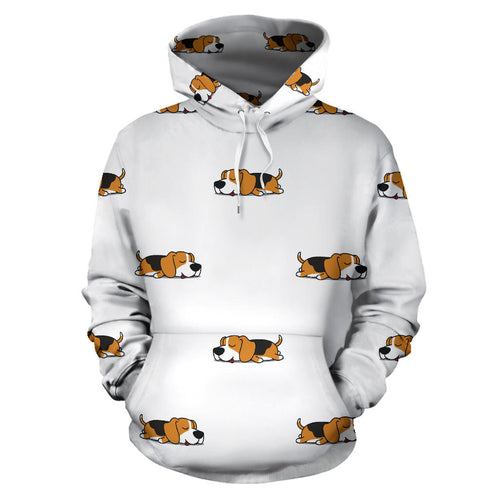Cute Beagle Dog Sleeping Pattern Men Women Pullover Hoodie