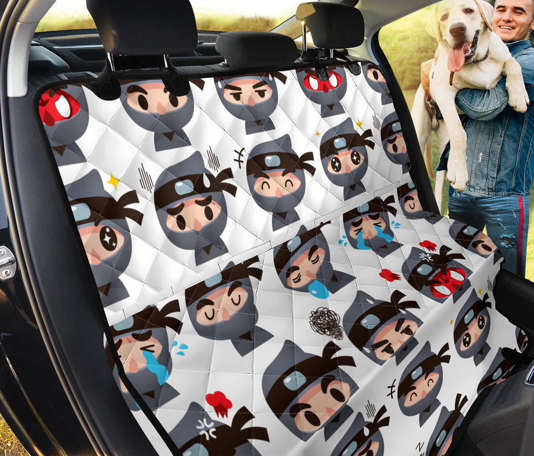 Cute Ninja Design Pattern Dog Car Seat Covers