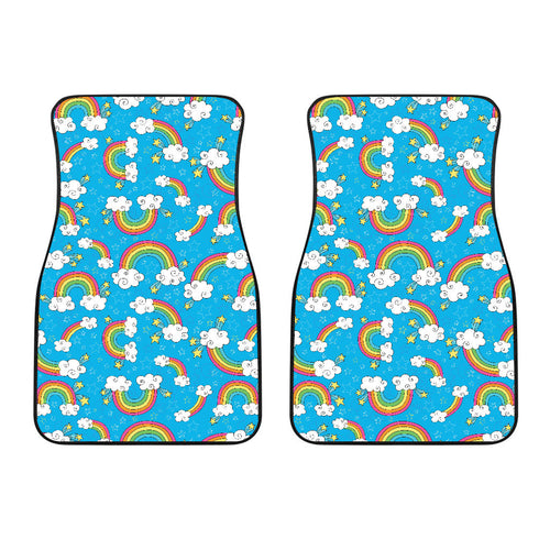 Rainbows Sky Clouds Pattern Front Car Mats