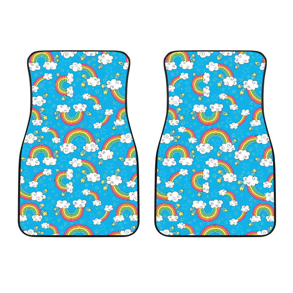 Rainbows Sky Clouds Pattern Front Car Mats
