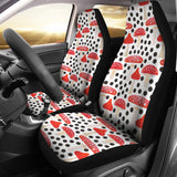 Red Mushroom Dot Pattern Universal Fit Car Seat Covers