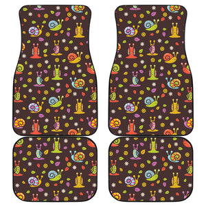 Snail Pattern Print Design 02 Front and Back Car Mats