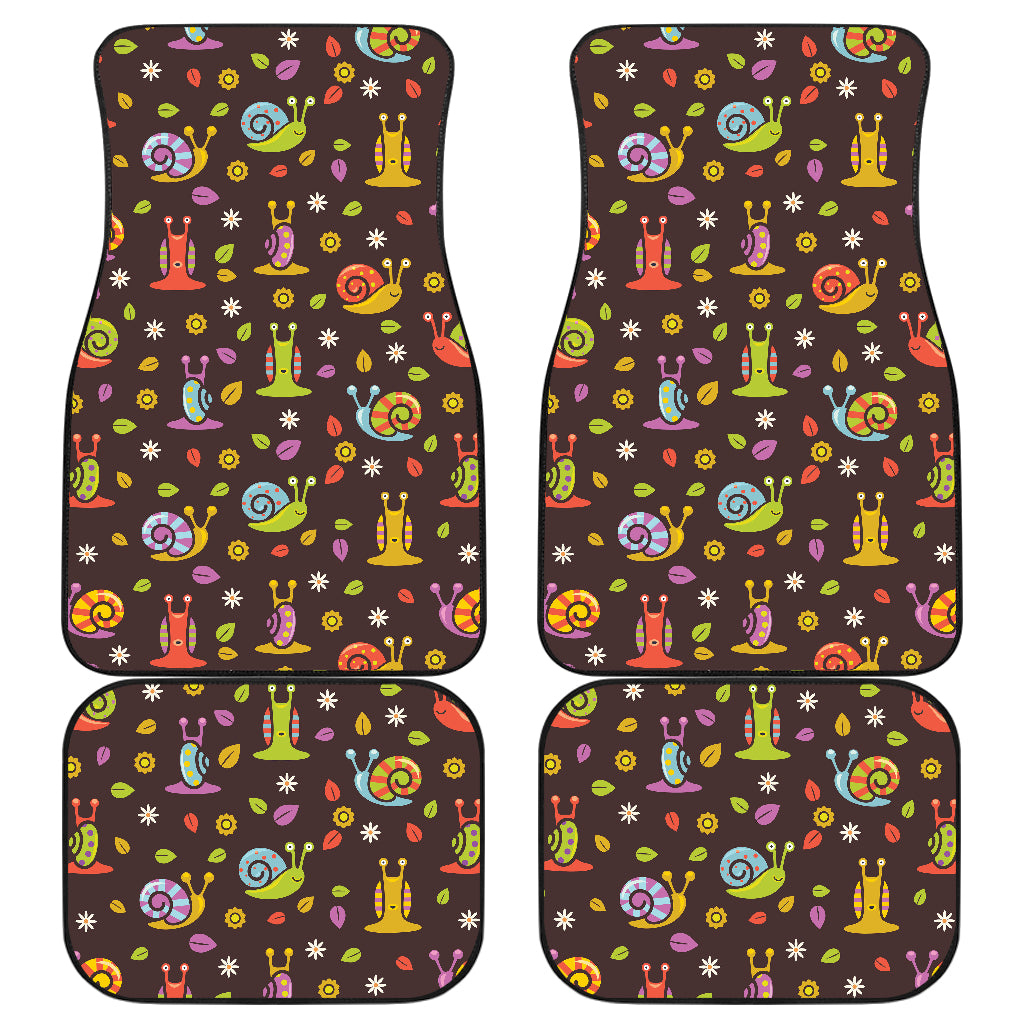 Snail Pattern Print Design 02 Front and Back Car Mats