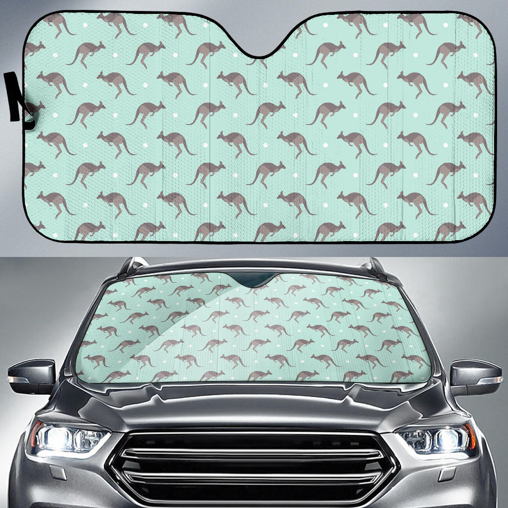 Kangaroo Pattern Background Car Sun Shade