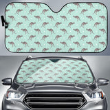Kangaroo Pattern Background Car Sun Shade