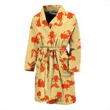 Goldfish Pattern Print Design 02 Men's Bathrobe