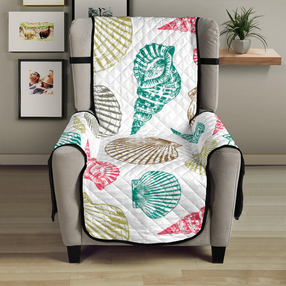 Colorful shell pattern Chair Cover Protector