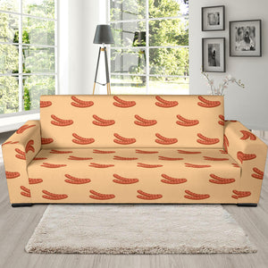 Sausage Pattern Print Design 03  Sofa Slipcover