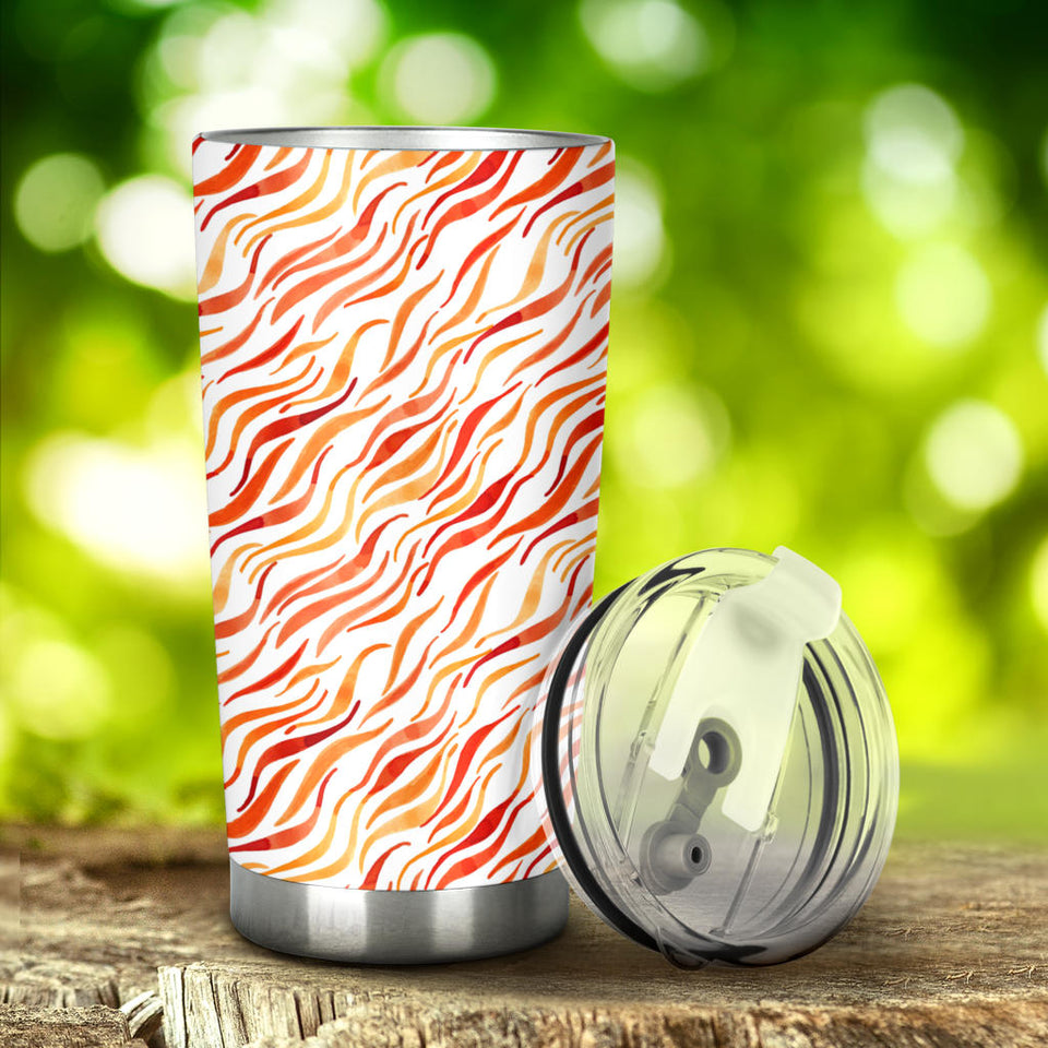 Fire Flame Watercolor Pattern Tumbler