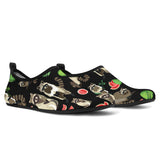 Raccoon Watermelon Pattern Aqua Shoes