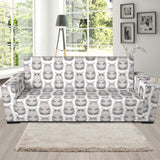 Hippopotamus Pattern Print Design 05 Sofa Slipcover