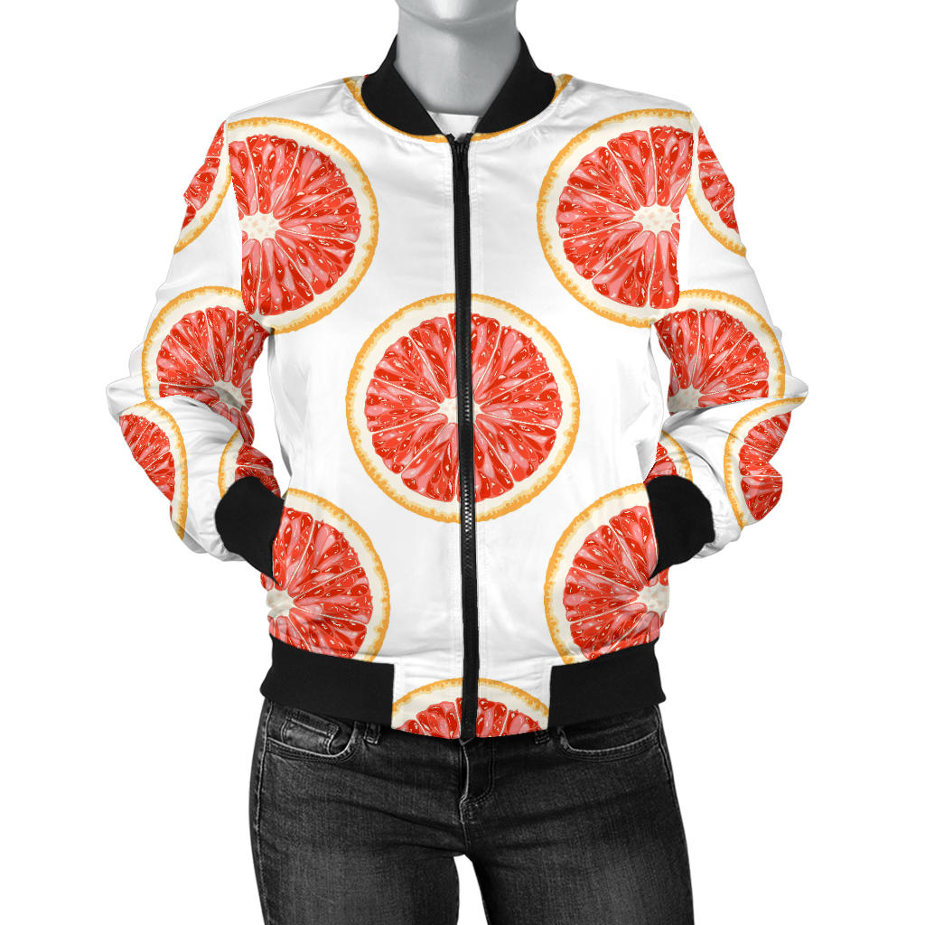 Grapefruit Pattern Women'S Bomber Jacket