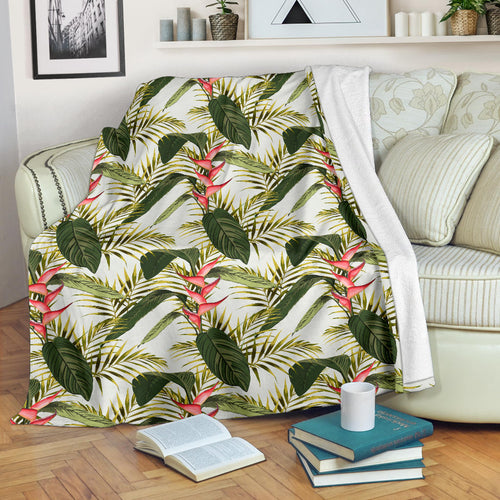 Heliconia Pattern Premium Blanket