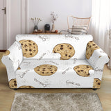 Sketch Style Cookie Pattern Loveseat Couch Slipcover