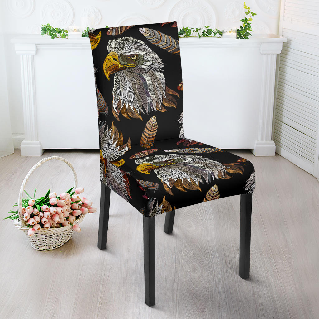 Eagle Pattern Print Design 05 Dining Chair Slipcover