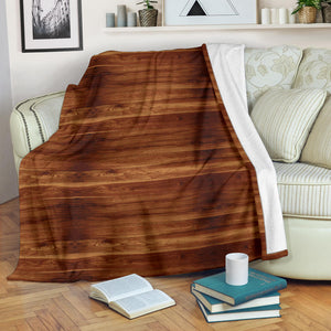 Wood Printed Pattern Print Design 04 Premium Blanket