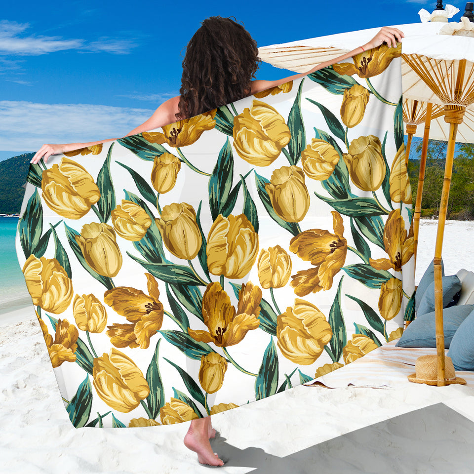 Yellow Tulips Pattern Sarong