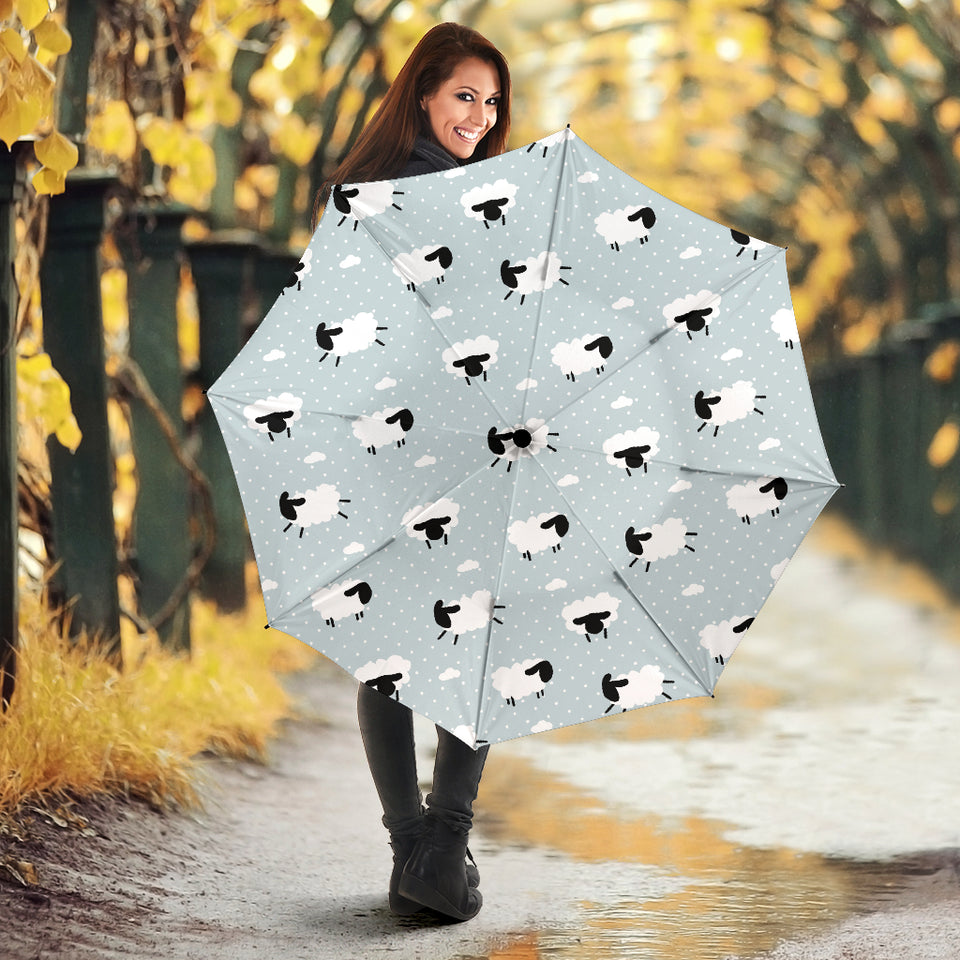Sheep Polka Dot Cloud Pattern Umbrella