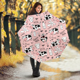 Cows Milk Product Pink Background Umbrella
