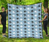 Stingray Pattern Print Design 03 Premium Quilt