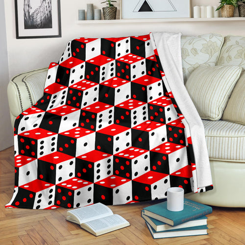 Dice Pattern Print Design 02 Premium Blanket