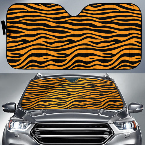 Bengal Tigers Skin Print Pattern Background Car Sun Shade