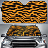 Bengal Tigers Skin Print Pattern Background Car Sun Shade