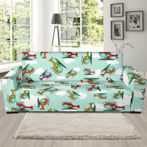 Helicopter Design Pattern Sofa Slipcover