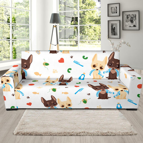 Cute Chihuahua Dog Pattern Sofa Slipcover