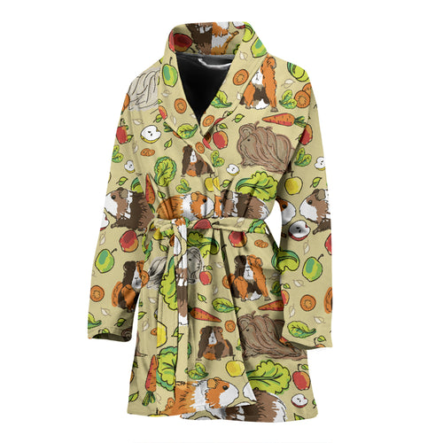 Guinea Pig Pattern Print Design 04 Women's Bathrobe