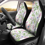 Beautiful Pink Lotus Waterlily Leaves Pattern Universal Fit Car Seat Covers
