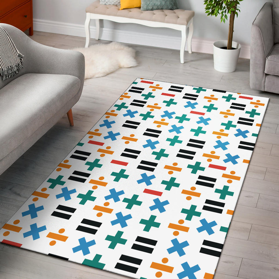 Math Pattern Print Design 05 Area Rug