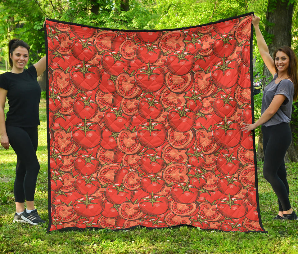 Red Tomato Pattern Premium Quilt
