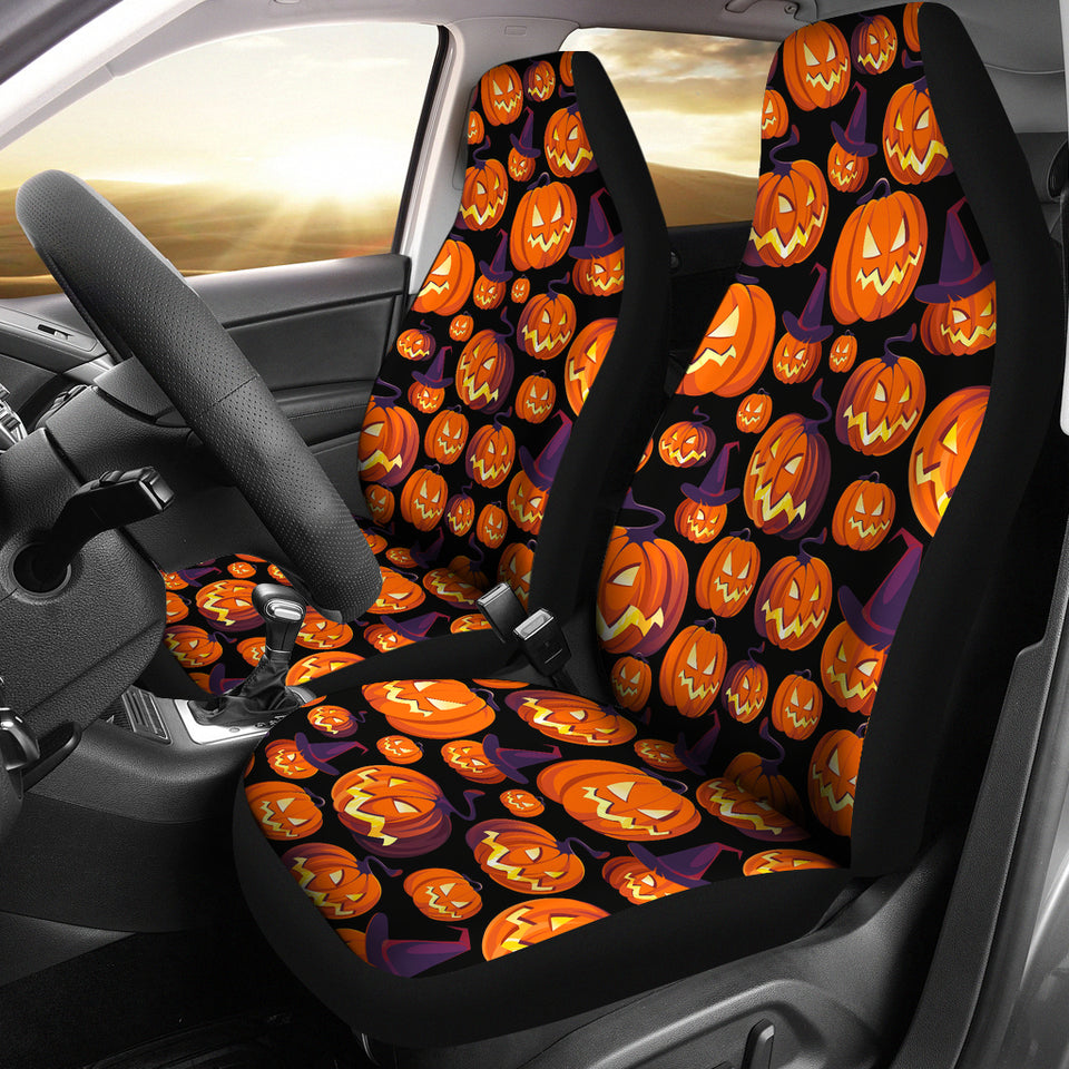 Halloween Pumpkin Pattern Universal Fit Car Seat Covers