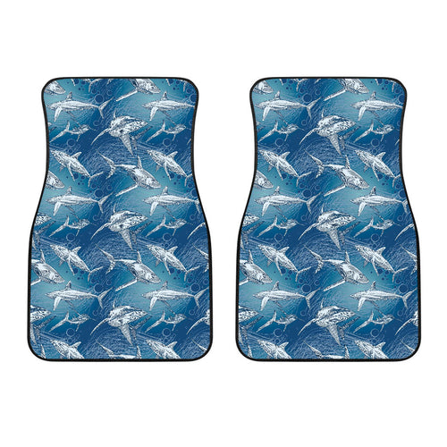 Shark Hand Drawn Front Car Mats