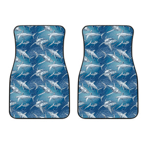 Shark Hand Drawn Front Car Mats