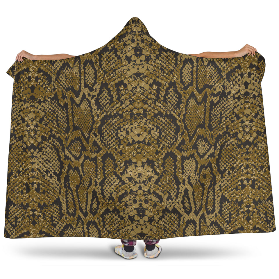 Snake Skin Pattern Hooded Blanket
