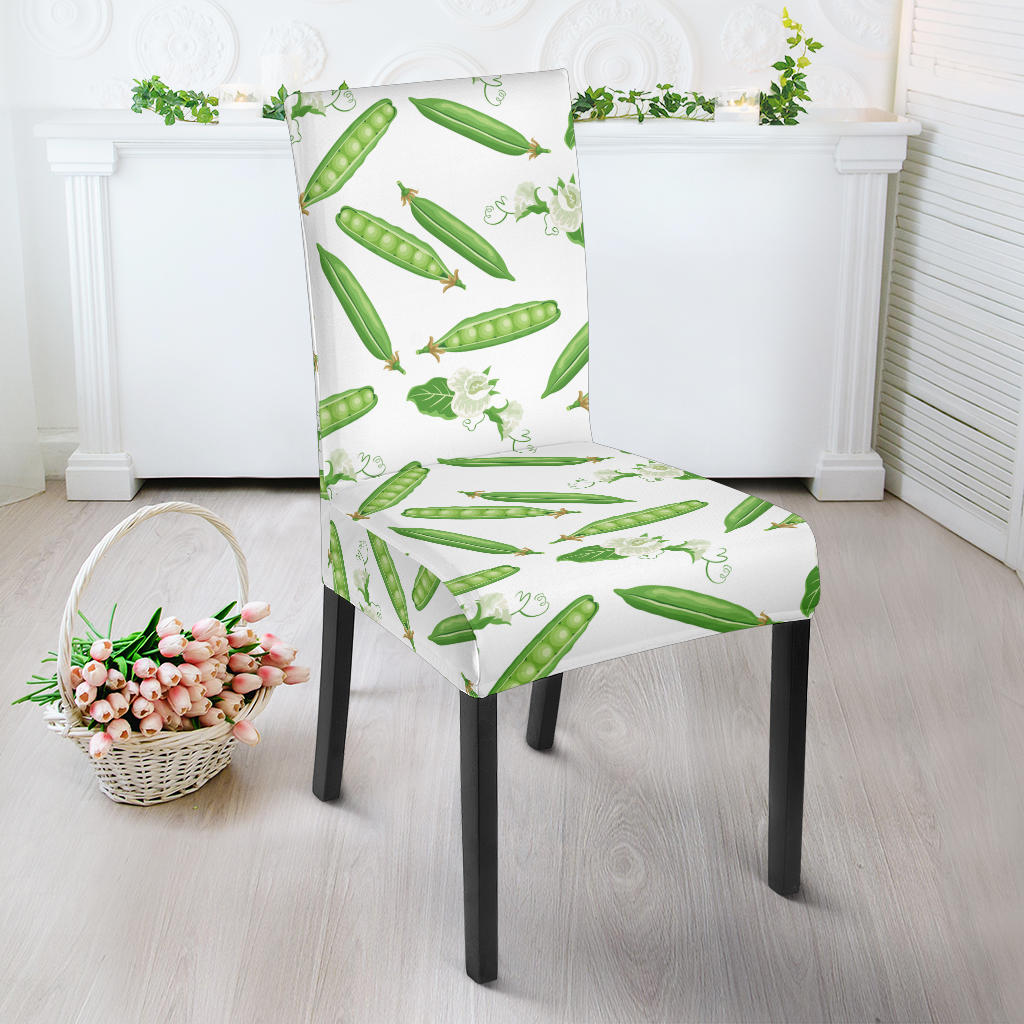 Green Peas Pattern Print Design 04 Dining Chair Slipcover