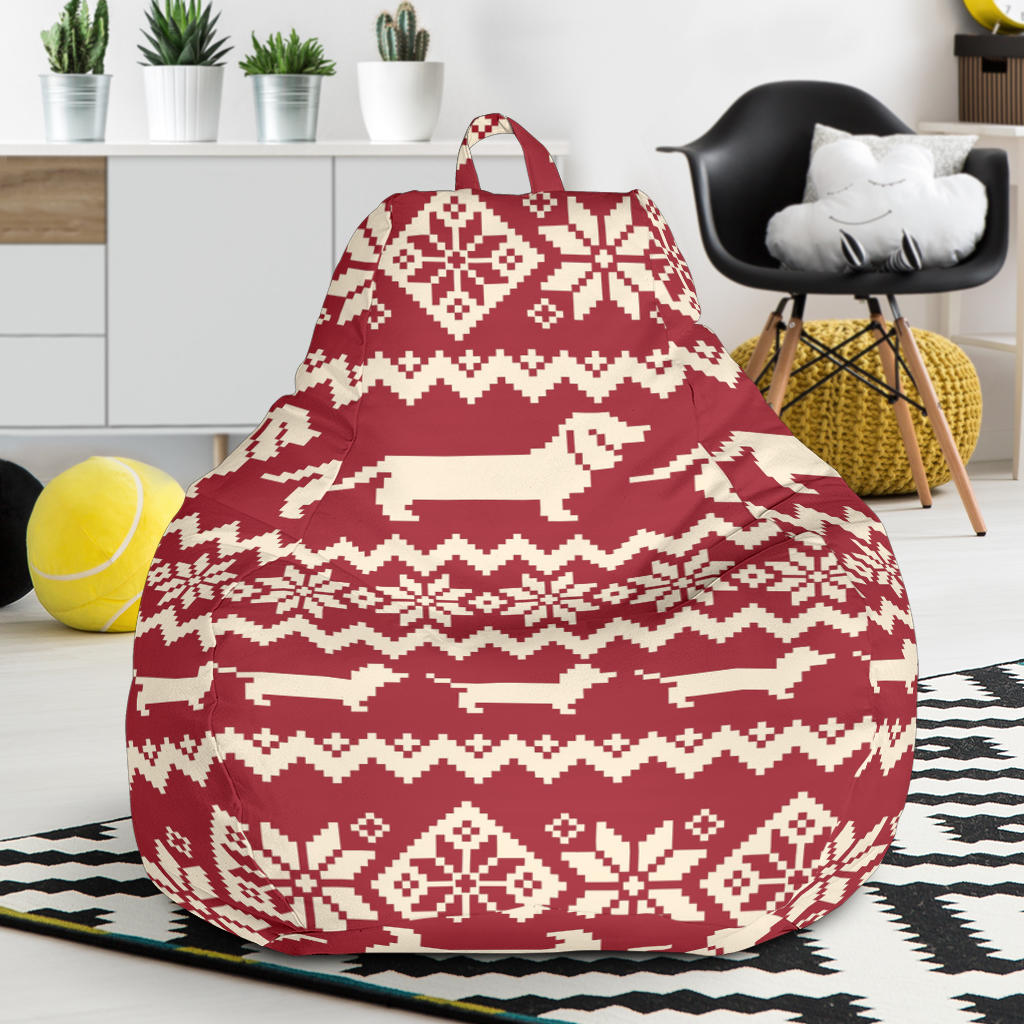 Dachshund Nordic Pattern Bean Bag Cover