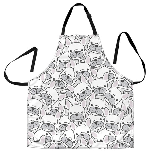 Cute French Bulldog Head Pattern Adjustable Apron