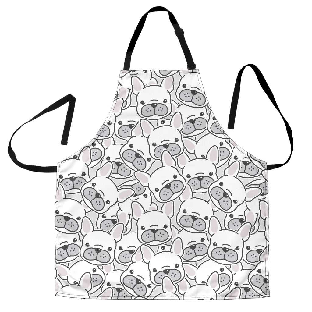 Cute French Bulldog Head Pattern Adjustable Apron