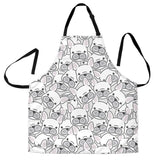 Cute French Bulldog Head Pattern Adjustable Apron