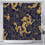 Gold Dragon Pattern Shower Curtain Fulfilled In US