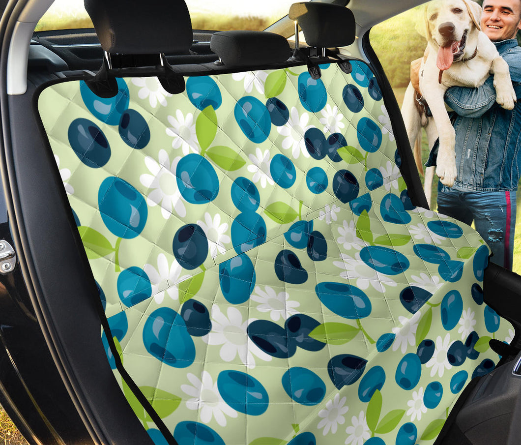 Blueberry Flower Pattern Dog Car Seat Covers