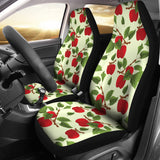 Red Apples Leaves Pattern  Universal Fit Car Seat Covers