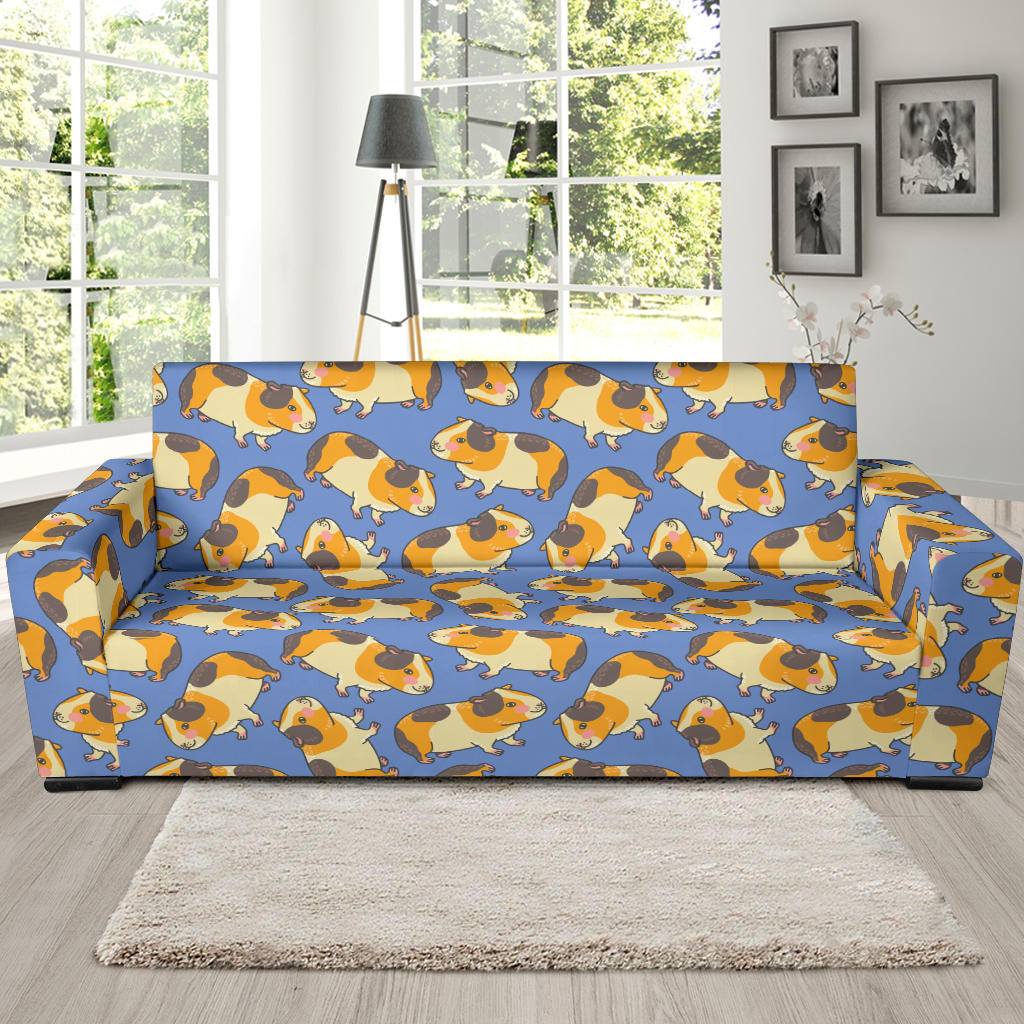 Guinea Pig Pattern Print Design 02 Sofa Slipcover