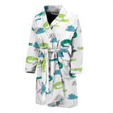 Watercolor Crocodile Pattern Men'S Bathrobe